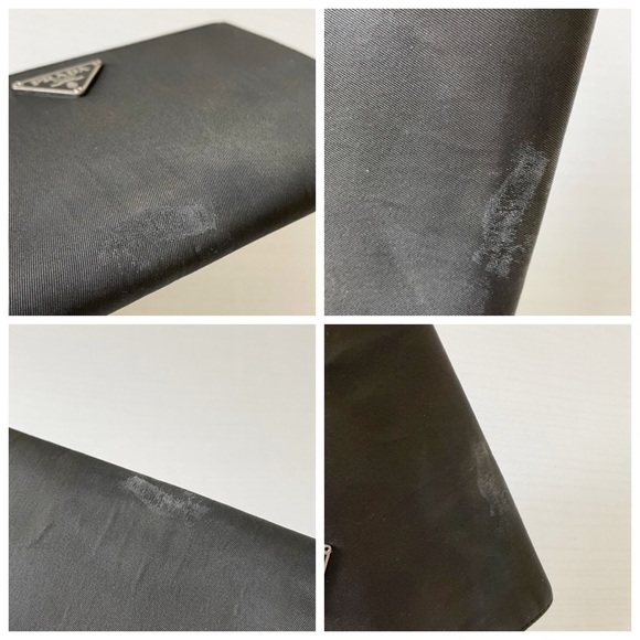 Prada two tone brown nylon Velcro trifold wallet - Picture 4 of 11